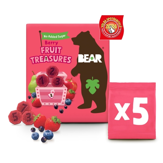 Bear Fruit Treasures Berry jahoda a borůvka 5x20 g