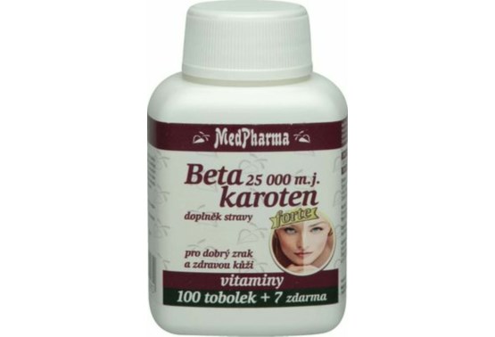 Beta karoten 25.000 m.j. - Panthenol, PABA