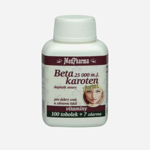 Beta karoten 25.000 m.j. - Panthenol, PABA