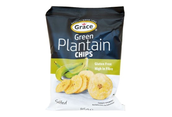 Bezlepkové chipsy zo zelených banánov plantain solené