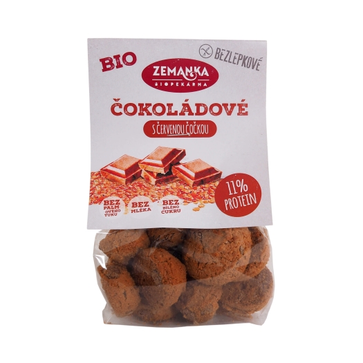 Bezlepkové čočkové hrudky s kokosem a čokoládou BIO