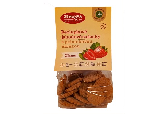 Bezlepkové jahodové sušenky s pohankovou moukou BIO