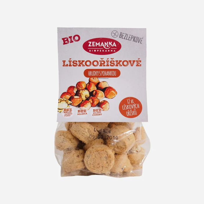 Bezlepkové pohánkové hrudky s lieskovými orieškami BIO