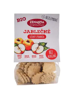 Bezlepkové pohankovo - jablečné sušenky BIO