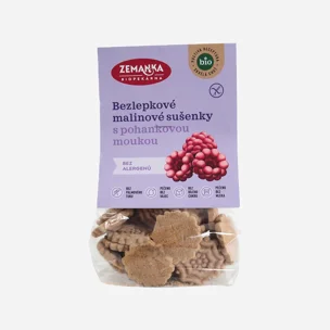 Bezlepkové pohankovo – malinové sušenky BIO