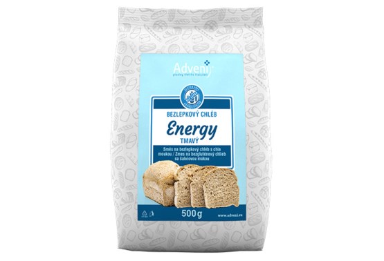 Bezlepkový Energy chlieb s chia múkou
