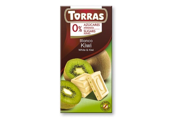 Biela čokoláda s kivi