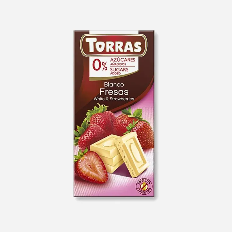 Bílá čokoláda s jahodami 5 x 75 g