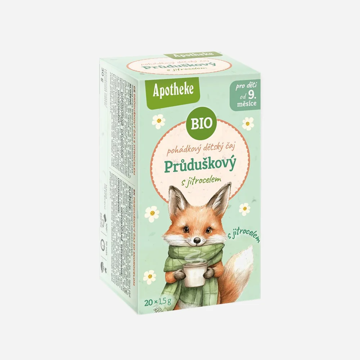 BIO čaj dětský Průduškový s jitrocelem 20x1,5g