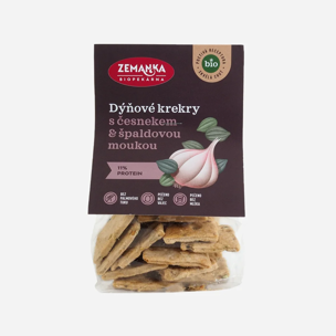 Biopekárna Zemanka Bio krekry s dýňovým semínkem a česnekem  100 g