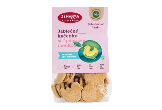 Biopekárna Zemanka Jablečné bio kačenky se špaldovou moukou  100 g