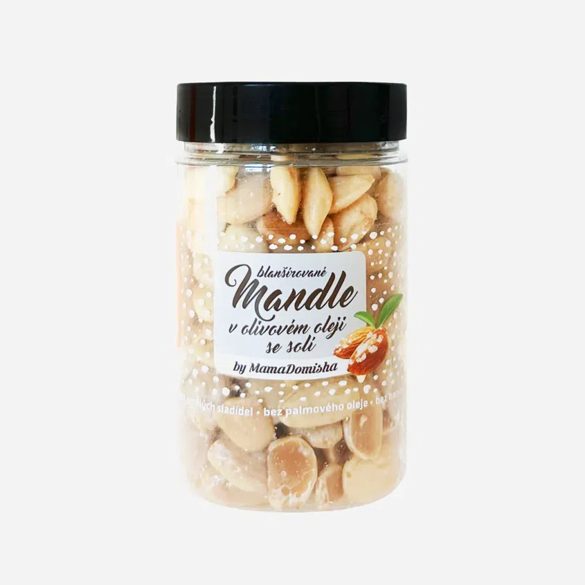Blanšírované mandle solené s olivovým olejem by @mamadomisha