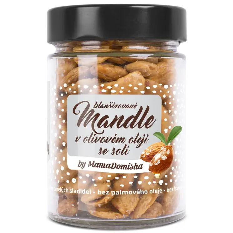 Blanšírované mandle v olivovém oleji se solí by @mamadomisha