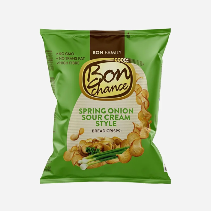 Bon Chance Chlebové chipsy s jarní cibulkou a zakysanou smetanou