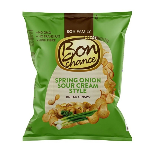 Bon Chance Chlebové chipsy s jarní cibulkou a zakysanou smetanou