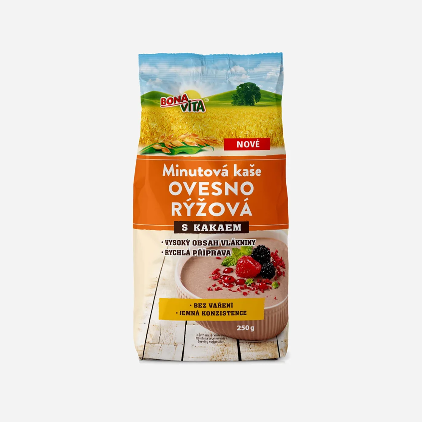 Bonavita Minutová ovesno-rýžová kaše s kakaem 250 g b5826