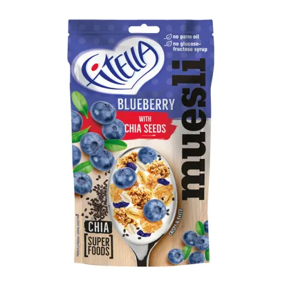 Borůvkové muesli s chia semínky