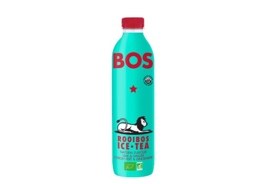 BOS ledový čaj Rooibos limetka & zázvor BIO 1000 ml