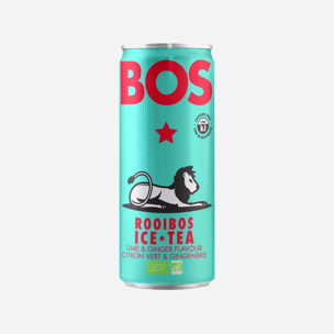 BOS ledový čaj Rooibos limetka & zázvor BIO 250 ml