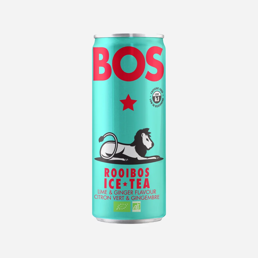BOS ledový čaj Rooibos limetka & zázvor BIO 250 ml