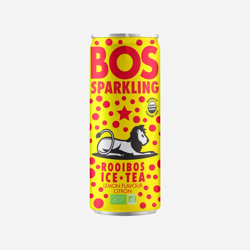 BOS perlivý ledový čaj Rooibos citron BIO 250 ml