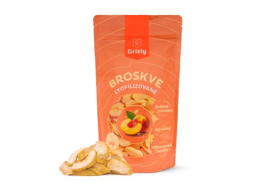 Broskve lyofilizované