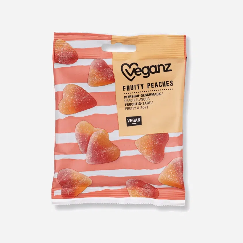 Broskvová gumová srdíčka