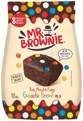 Brownies kakaové s belgickou čokoládou a barevnými čokoládovými čočkami