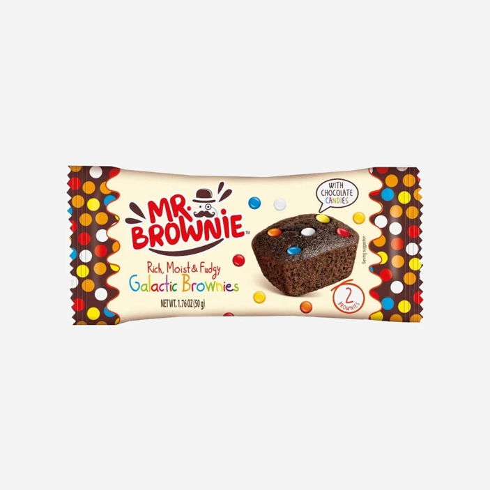 Brownies kakaové s belgickou čokoládou a barevnými čokoládovými čočkami