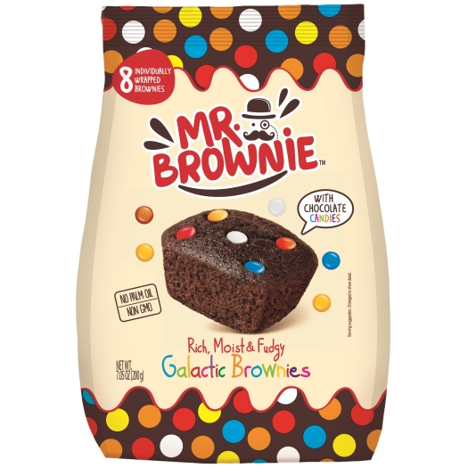 Brownies kakaové s belgickou čokoládou a barevnými čokoládovými čočkami