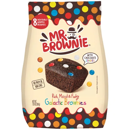 Brownies kakaové s belgickou čokoládou a farebnými čokoládovými šošovkami