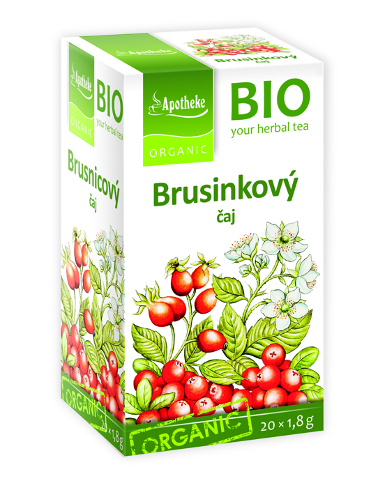 Brusinkový ovocný čaj BIO 20 sáčků