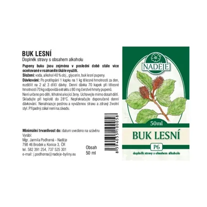 Buk lesní tinktura z pupenů 6 x 50 ml