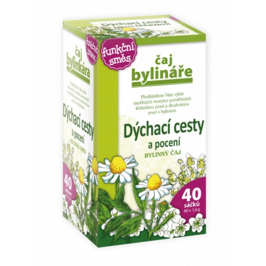 Bylinář Dýchací cesty a pocení 40 sáčků