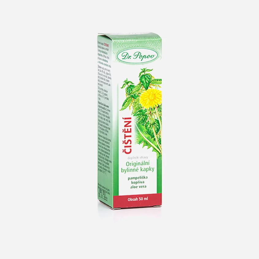 Bylinné kvapky Čistenie,