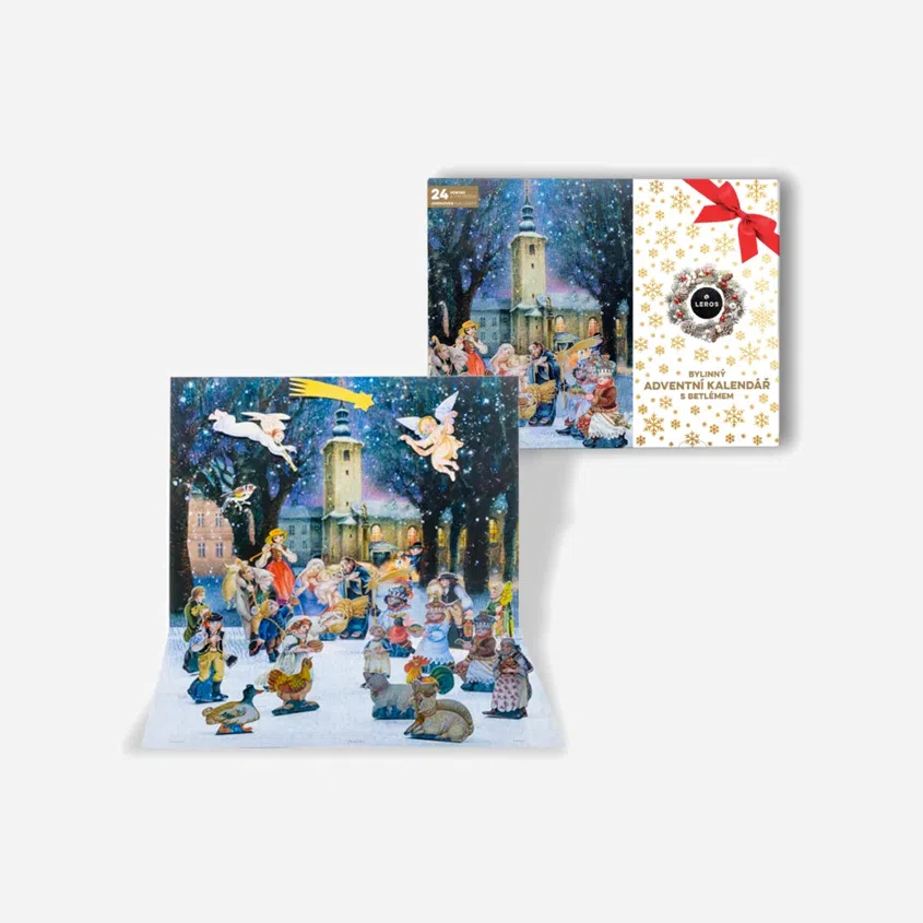 Bylinný Adventní kalendář s betlémem