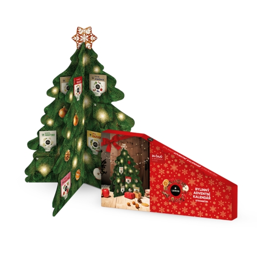 Bylinný adventní kalendář stromeček