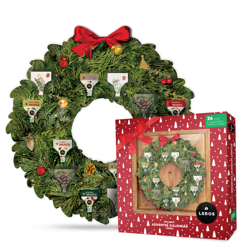 Bylinný Adventný kalendár veniec