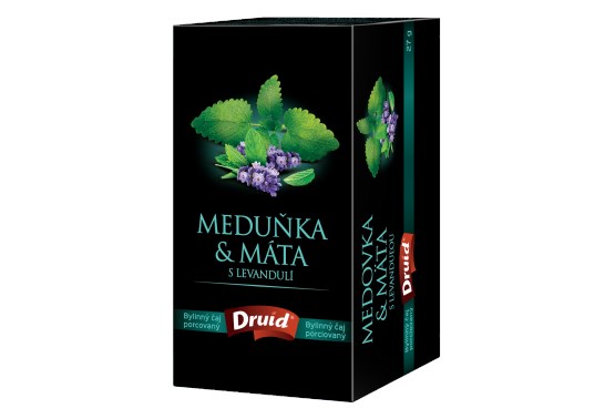 Bylinný čaj meduňka a máta s levandulí