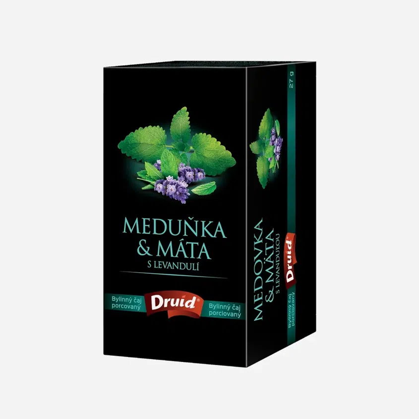 Bylinný čaj meduňka a máta s levandulí