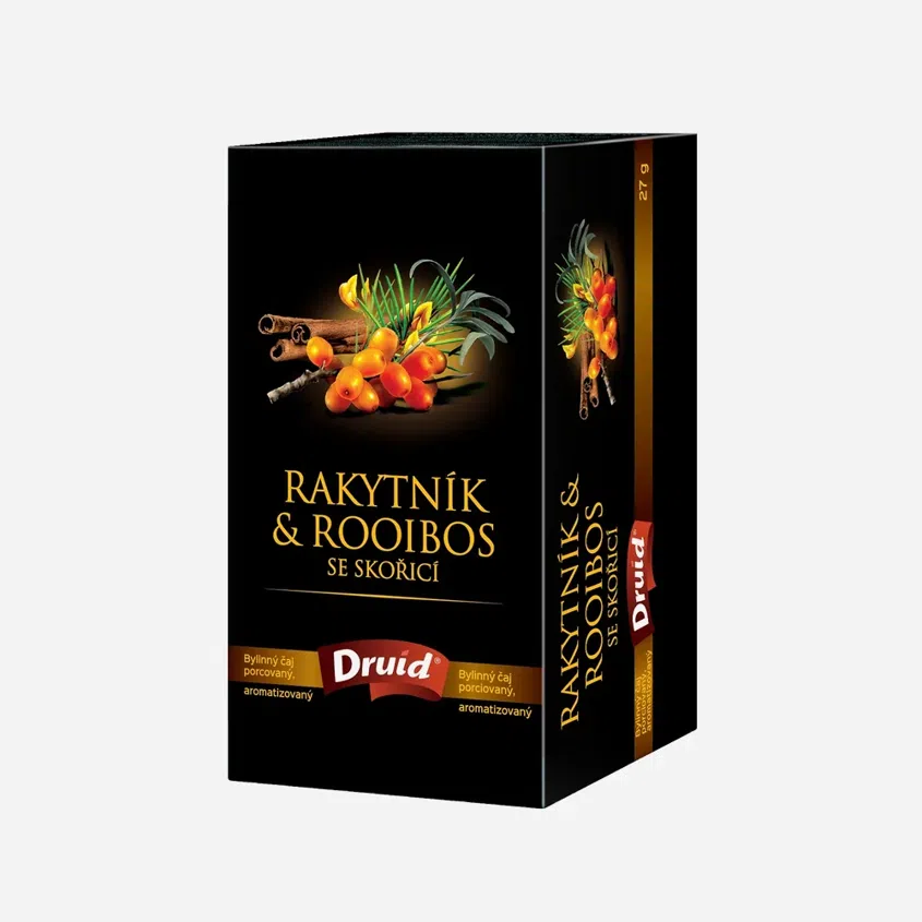 Bylinný čaj rakytník a rooibos se skořicí