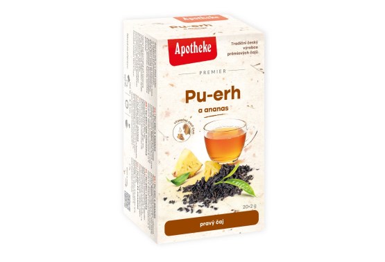 Čaj Pu-erh a ananas