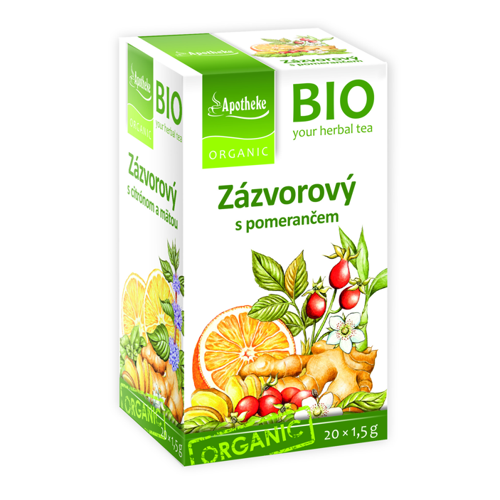Čaj Zázvorový s pomerančem  BIO 20 sáčků