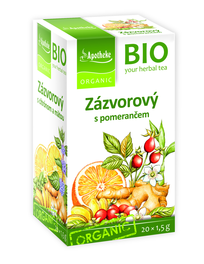 Čaj Zázvorový s pomerančem  BIO 20 sáčků
