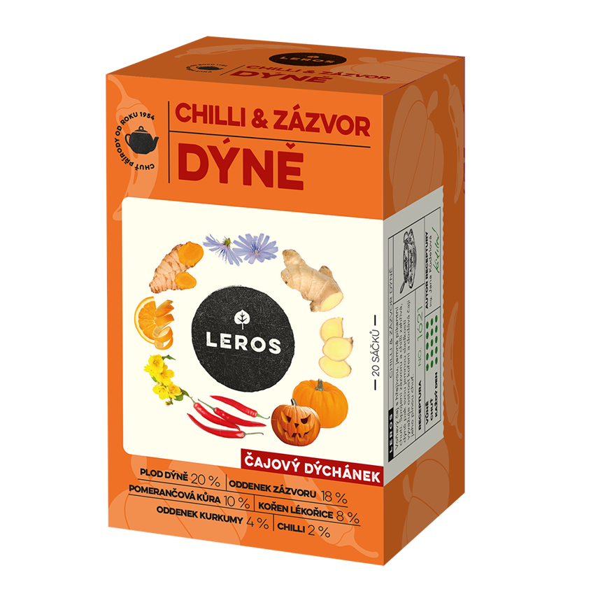 Čajový dýchánek chilli, zázvor a dýně