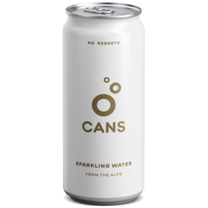 CANS jemně perlivá alpská voda 330ml expirace