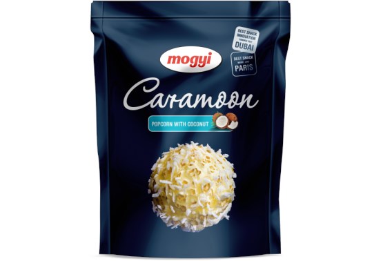 Caramoon popcorn so strúhaným kokosom