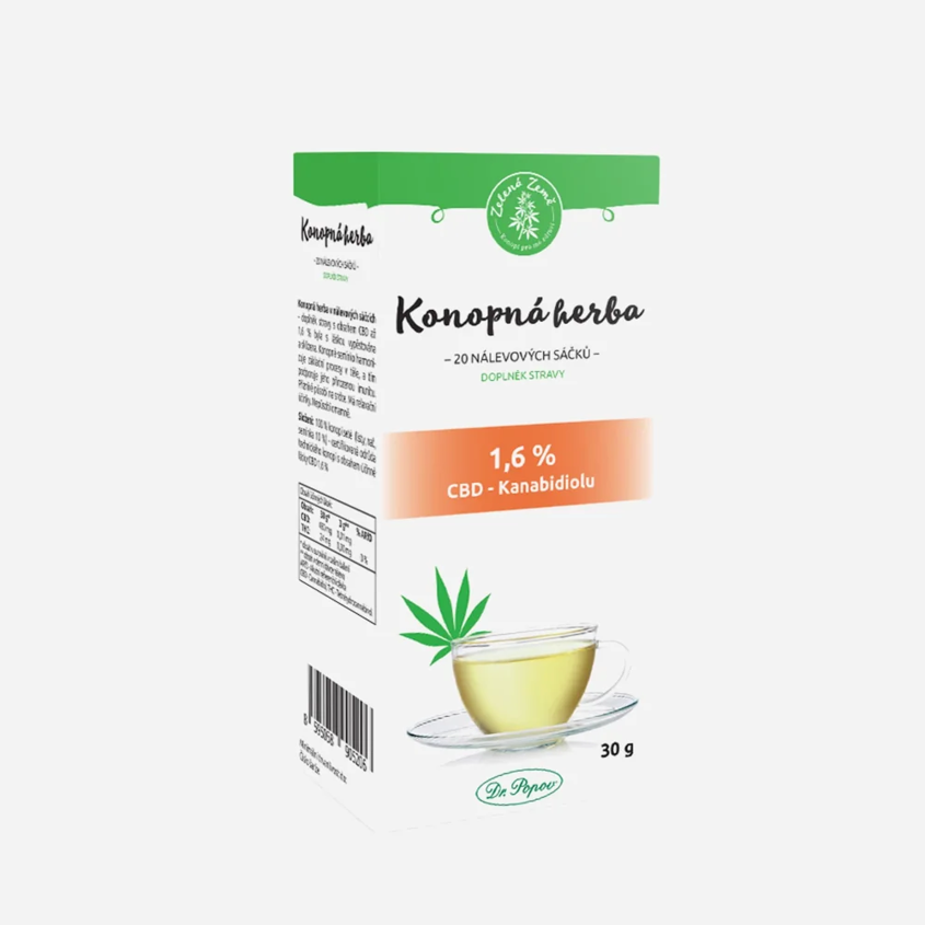 CBD Konopný čaj porcovaný
