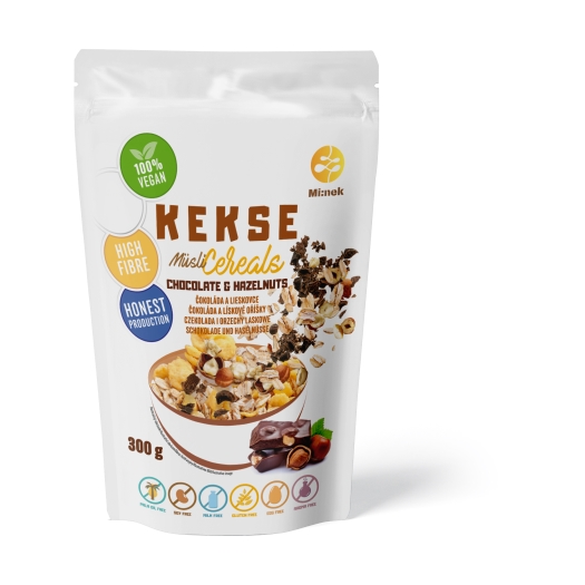 Cereálie čokoláda a lískový oříšek bezlepkové