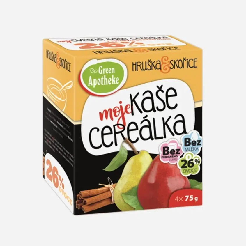 Cereálka ovesná kaše hruška se skořicí 4x75 g